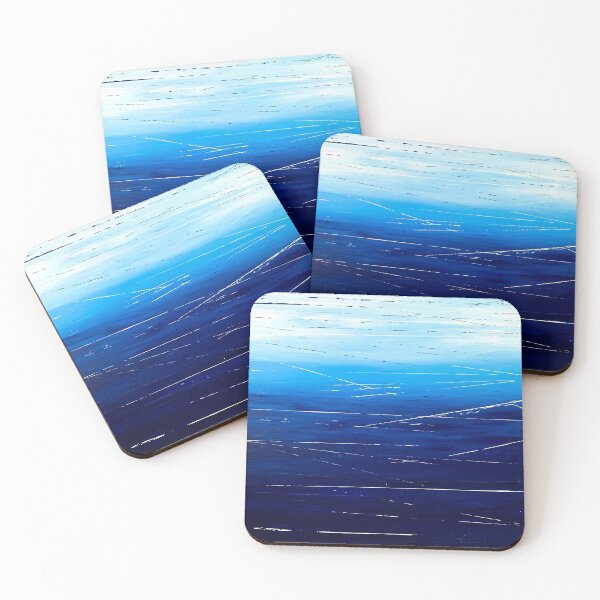 Item preview, Blue Abstract Painting with Lines  designed and sold by Samara DiMouro.