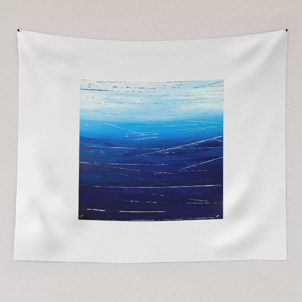 Item preview, Blue Abstract Painting with Lines  designed and sold by Samara DiMouro.
