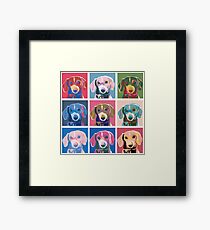 9 Dachshunds Framed Print