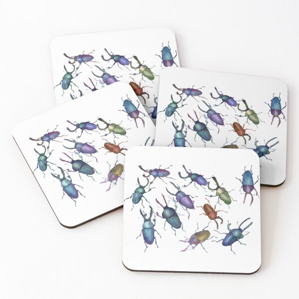 Item preview, A Medley of Lamprima adolphinae Stag Beetles designed and sold by AuntieBetty.