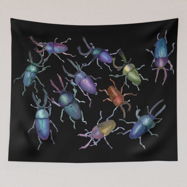Item preview, A Medley of Lamprima adolphinae Stag Beetles designed and sold by AuntieBetty.