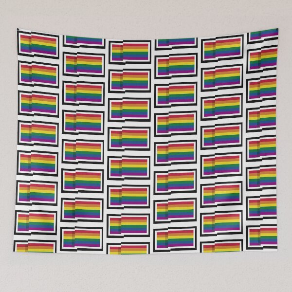 Item preview, 8BIT LGBT FLAG PRIDE ILLUSTRATION PIXEL designed and sold by revolutionlove.