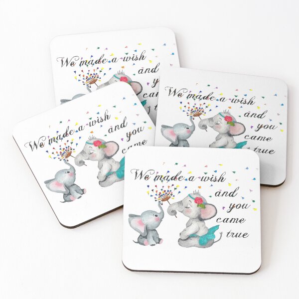 Item preview, Watercolor Elephants We Made A Wish designed and sold by Robin Laribee.