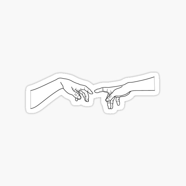 Hands Reaching Stickers Redbubble