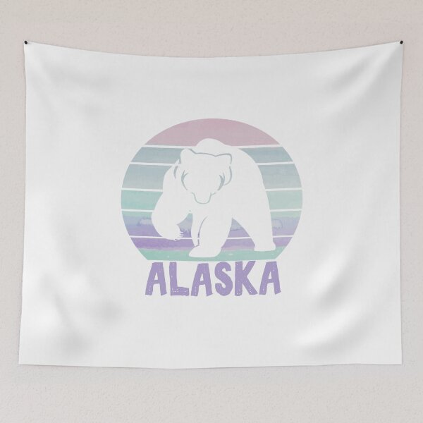 Item preview, Vintage Alaska Park Retro Bear Sunset designed and sold by YuliyaR.