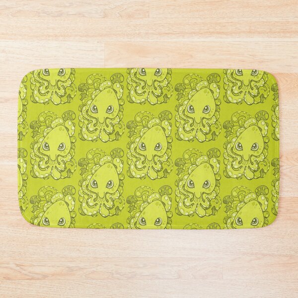 Item preview, Happy Octopus Squid Kraken Cthulhu Sea Creature - Lime Punch Green designed and sold by bignose1977.