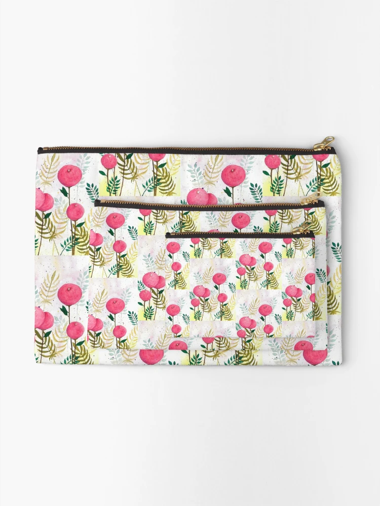 Thumbnail 2 of 4, Zipper Pouch, Abstract Flower designed and sold by Robin Laribee.