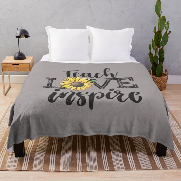 Item preview, Teach Love Inspire Sunflower teacher inspirational quotes cute lettering designed and sold by alenaz.