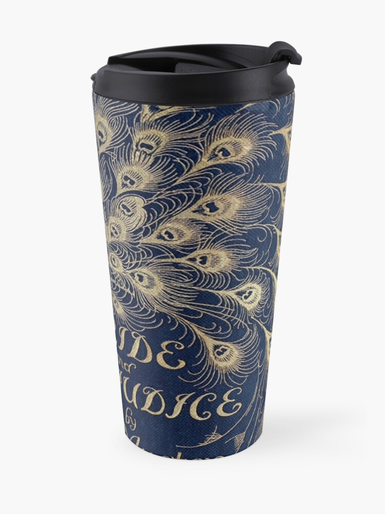 Alternate view of Pride and Prejudice Peacock Cover Travel Coffee Mug