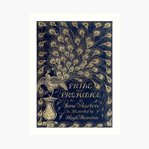 Pride and Prejudice Peacock Cover Art Print