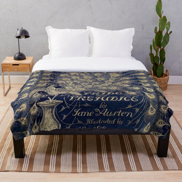 Pride and Prejudice Peacock Cover Throw Blanket