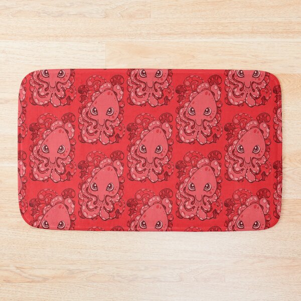Item preview, Happy Octopus Squid Kraken Cthulhu Sea Creature - Cherry Tomato Red designed and sold by bignose1977.