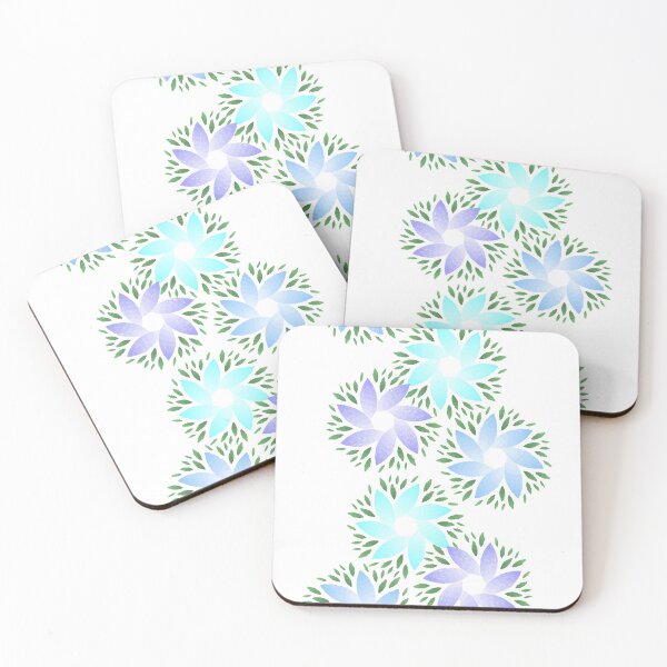 Item preview, Blue Purple Flower Pattern designed and sold by NaomiKate.