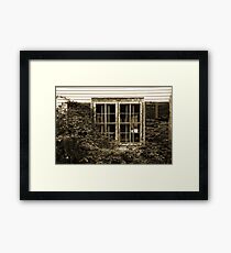 Decayed windows Framed Print