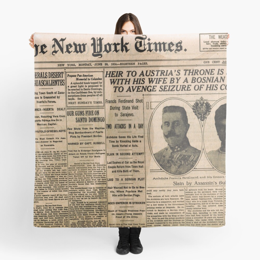 Old Newspaper, scarf,x1050-pad,1000x1000,f8f8f8