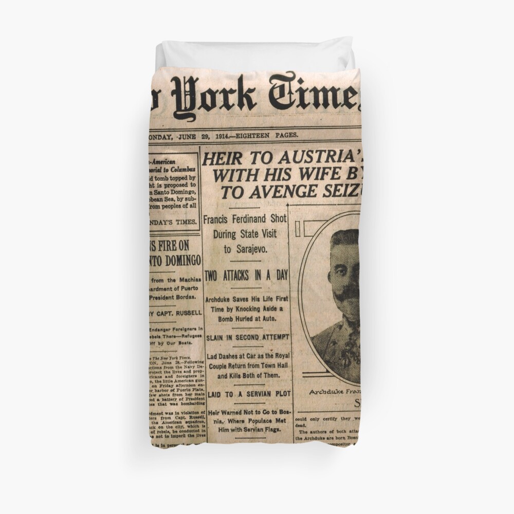 Old Newspaper, dc,1000x1000,twin,bed