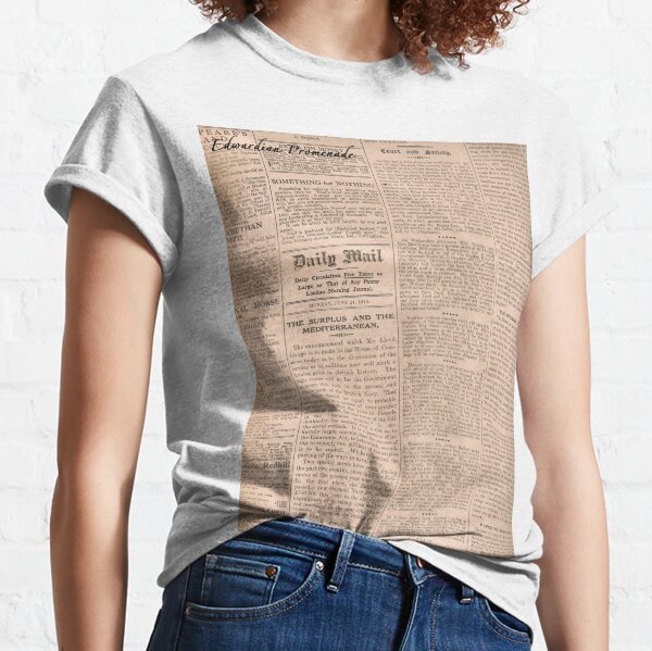 Historical #Old #Newspaper #OldNewspaper #HistoricalNewspaper Classic T-Shirt