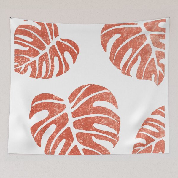 Item preview, Terracotta Leaf - Monstera - Terracotta Abstract Print - Modern, Minimal, Contemporary Abstract designed and sold by Studio Grafiikka.