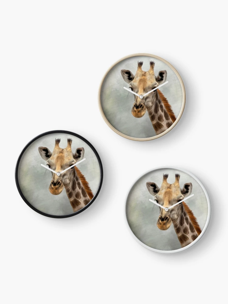 Thumbnail 3 of 4, Clock, Giraffe. designed and sold by Sabvaningphotoart.