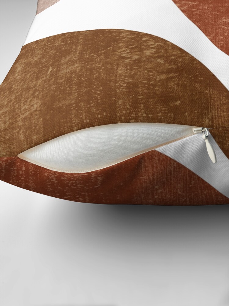 Thumbnail 2 of 4, Pillow, Terracotta Art Print 1 - Terracotta Abstract - Modern, Minimal, Contemporary Abstract - Brown, Beige designed and sold by Shrijit.