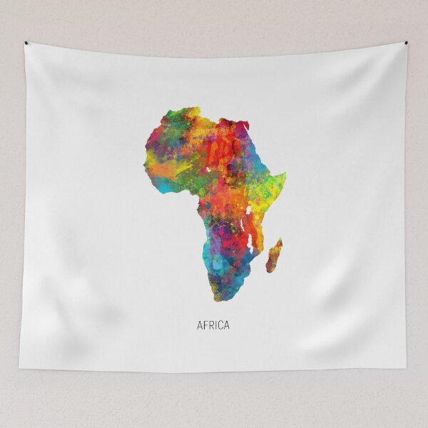 Item preview, Africa Watercolor Map designed and sold by ArtPrints.