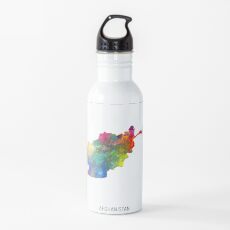 Afghanistan Watercolor Map Trinkflasche