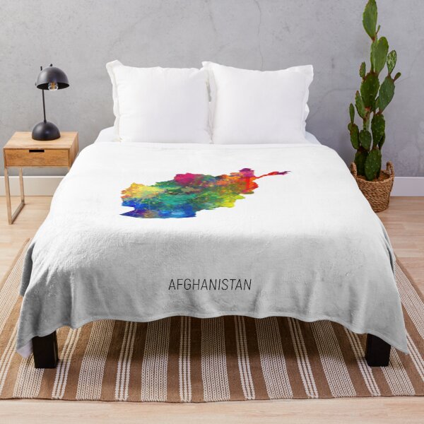 Item preview, Afghanistan Watercolor Map designed and sold by ArtPrints.