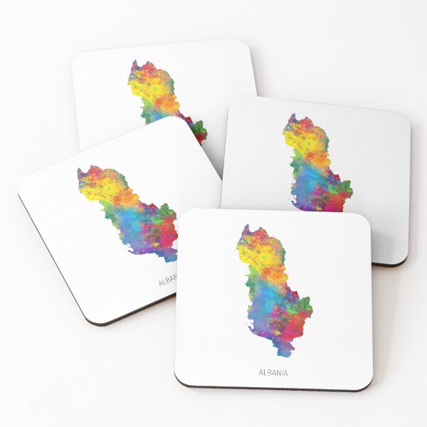 Artikelvorschau, Albania Watercolor Map entworfen und verkauft von ArtPrints.