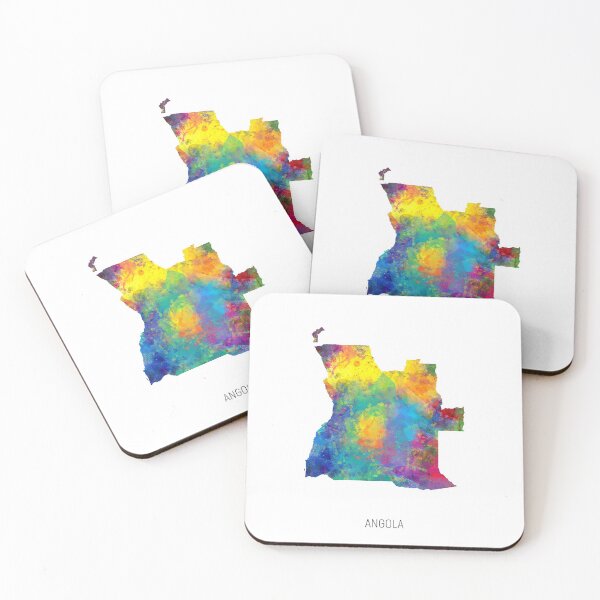 Item preview, Angola Watercolor Map designed and sold by ArtPrints.