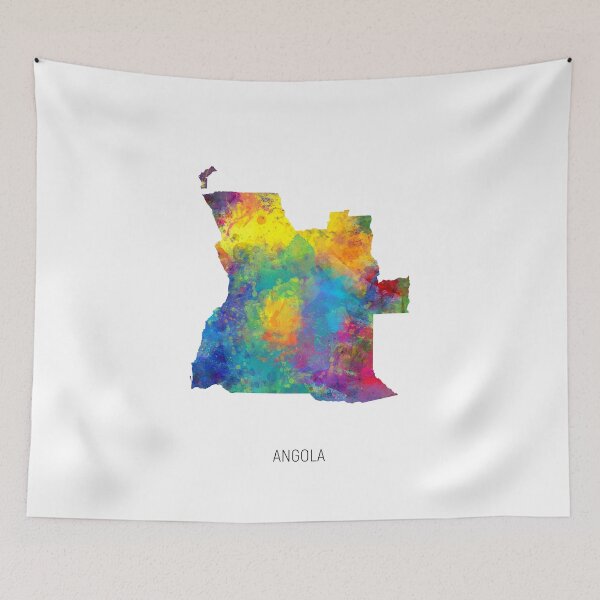 Item preview, Angola Watercolor Map designed and sold by ArtPrints.