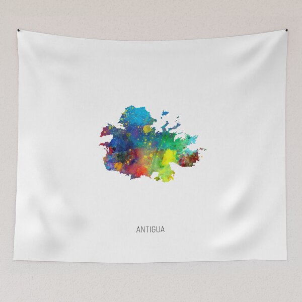 Artikelvorschau, Antigua Watercolor Map entworfen und verkauft von ArtPrints.