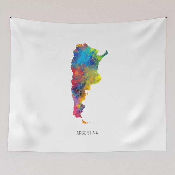 Item preview, Argentina Watercolor Map designed and sold by ArtPrints.