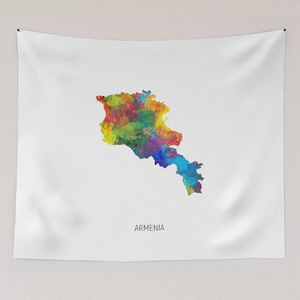 Item preview, Armenia Watercolor Map designed and sold by ArtPrints.