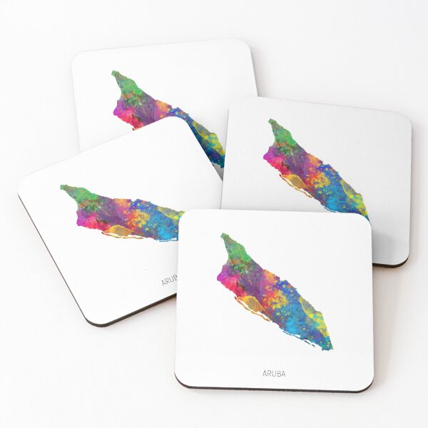 Item preview, Aruba Watercolor Map designed and sold by ArtPrints.
