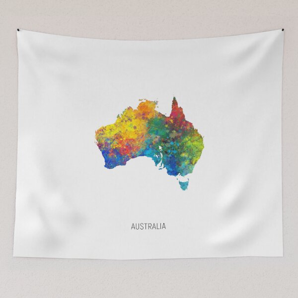Item preview, Australia Watercolor Map designed and sold by ArtPrints.
