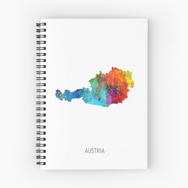 Item preview, Austria Watercolor Map designed and sold by ArtPrints.