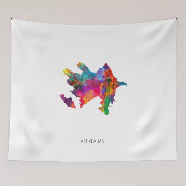 Item preview, Azerbaijan Watercolor Map designed and sold by ArtPrints.