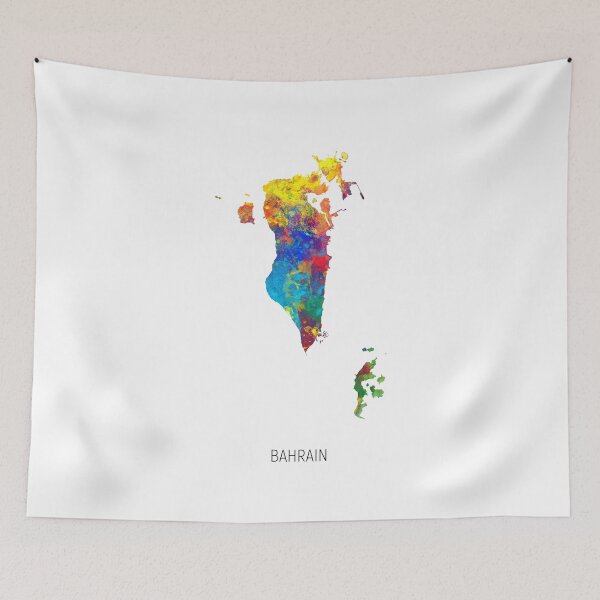 Item preview, Bahrain Watercolor Map designed and sold by ArtPrints.