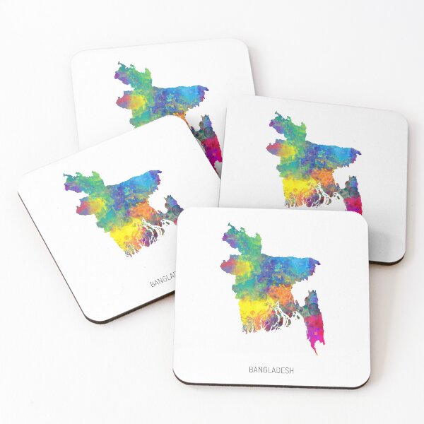 Aperçu de l'œuvre Bangladesh Watercolor Map créée et vendue par ArtPrints.