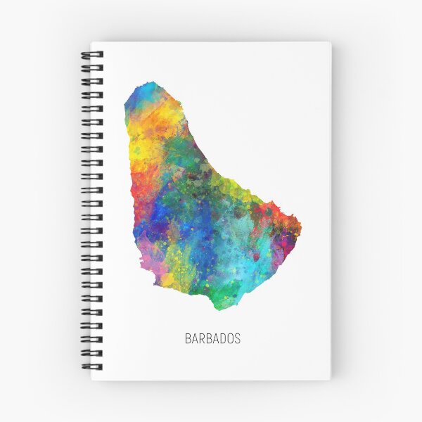 Item preview, Barbados Watercolor Map designed and sold by ArtPrints.