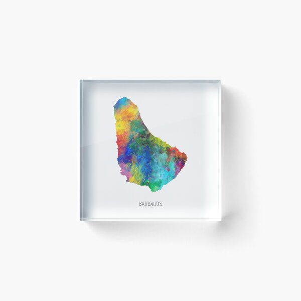 Item preview, Barbados Watercolor Map designed and sold by ArtPrints.