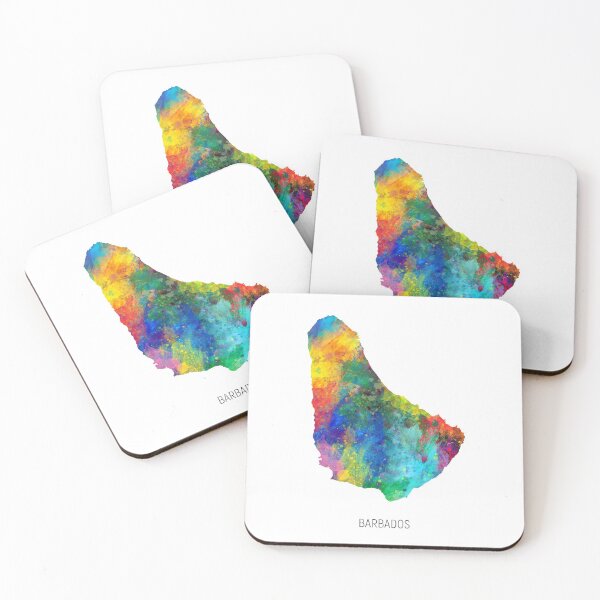 Item preview, Barbados Watercolor Map designed and sold by ArtPrints.