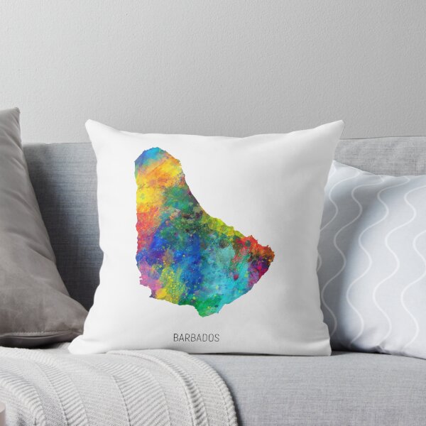 Item preview, Barbados Watercolor Map designed and sold by ArtPrints.
