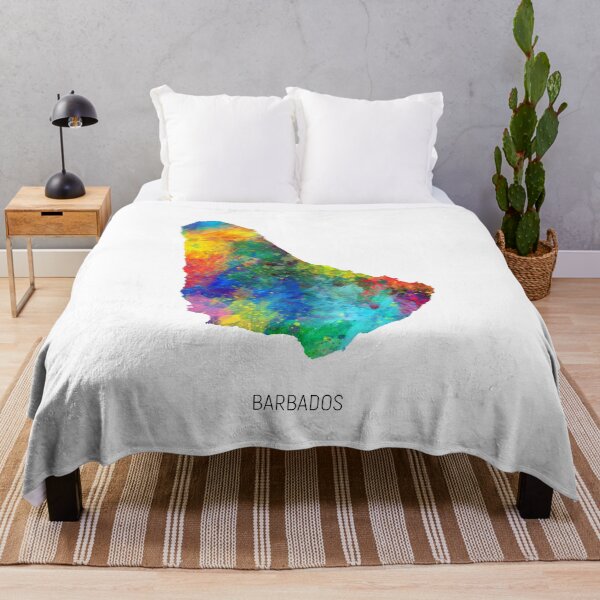 Item preview, Barbados Watercolor Map designed and sold by ArtPrints.
