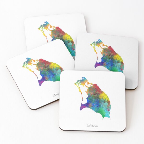 Item preview, Barbuda Watercolor Map designed and sold by ArtPrints.