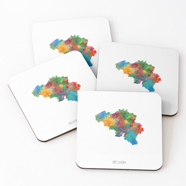 Item preview, Belgium Watercolor Map designed and sold by ArtPrints.
