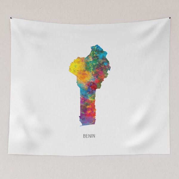 Item preview, Benin Watercolor Map designed and sold by ArtPrints.