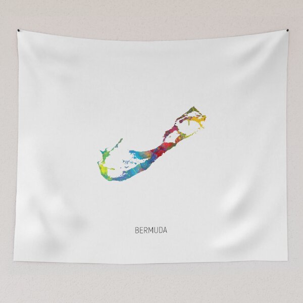 Item preview, Bermuda Watercolor Map designed and sold by ArtPrints.