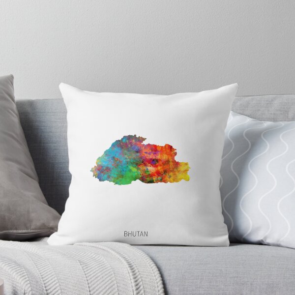 Item preview, Bhutan Watercolor Map designed and sold by ArtPrints.
