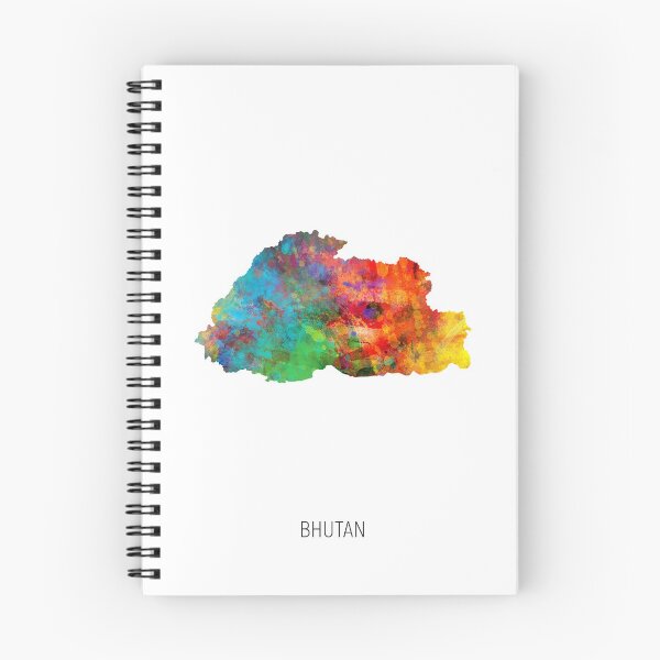 Item preview, Bhutan Watercolor Map designed and sold by ArtPrints.